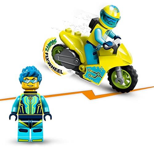 60358 City Stuntz Cyber Stunt Bike, Moto Giocattolo con Motore Carica e Vai per Salti e Acrobazie, Giochi per Bambini e Bambine, Piccole Idee Regalo - Lego - Immagine 4