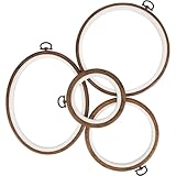 Photo Gallery curtzy set da 4 cerchi per ricamo e punto croce in plastica - 10,5-17 cm set telaio per ricamo legno finto da appendere - telaio ricamo da esposizione per arte, artigianato e cucito Photo Gallery curtzy set da 4 cerchi per ricamo e punto croce in plastica - 10,5-17 cm set telaio per ricamo legno finto da appendere - telaio ricamo da esposizione per arte, artigianato e cucito