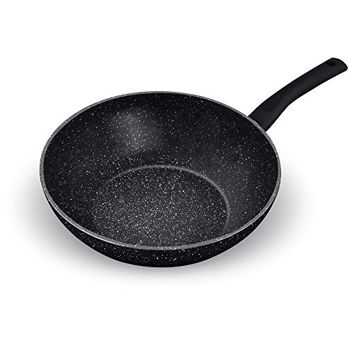 Lamart - Sartén para wok, 28 cm, diámetro, color negro