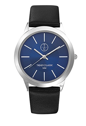 Montre homme bracelet cuir noir CC1006-05, l'idée cadeau idéale