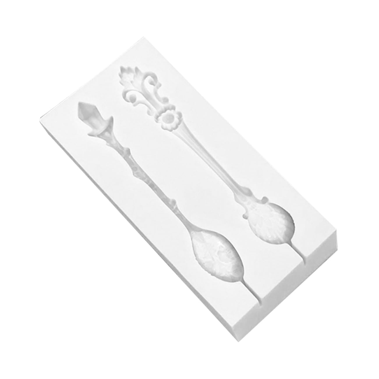 SUPVOX Silicone Chocolate Molds Chocolate Mold Spoon Fondant Mold Spoon Decor Fudge Chocolate Making Mold 3d Spoon Molds Silicone Candy Molds Mini Wooden Spoons for Jars