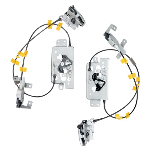 Rear Door Lock Latch &amp; Cable - Left Driver &amp; Right Passenger Side - Fit for 04-08 Ford F150 Extended Cab Pickup, Locking Latches Assembly Replaces# 6L3Z-18264A01-B 6L3Z-18264A00-B