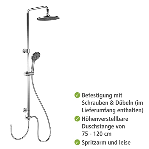 Gabrylly Duschsystem – 10 Zoll Regendusche & Handbrause Set, Gebürstetes Nickel, Inkl. 2-Wege-Ventil