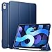 Produktbild MoKo Hülle Kompatibel mit iPad Air 4. Generation 2020 Neu iPad 10.9 Zoll 2020, Smart Case Ständer Schutzhülle Dreifach Cover mit Transluzent TPU Rückseite und Stifthalter, Marineblau