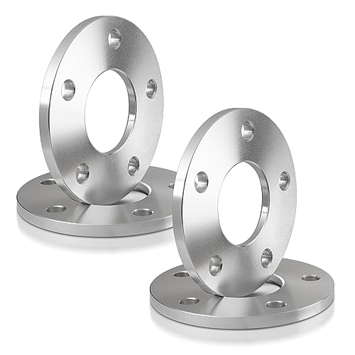 5mm Wheel Spacers 5x120 Hubcentric W/O Lip Compatible for BMW E36 E46 E60 E61 E63 E64 E90 E92 E82 E88 (2pc 72.6 Center Bore) Fits B-MW with 5x120 Bolt Pattern & 72.6mm Bore Only Silver 5mm (