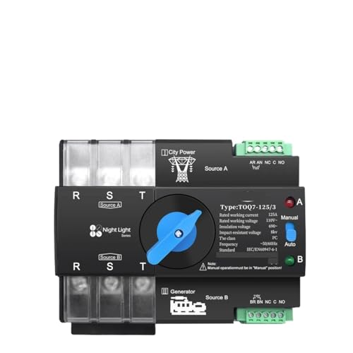 Commutateur de transfert automatique triphasé TOQ7 pour sécuriser l'électricité de la maison