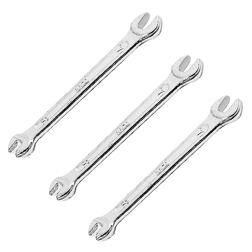 Reinscer Lot de 3 clés à fourche double en forme de U 5,5 mm x 7 mm Argenté