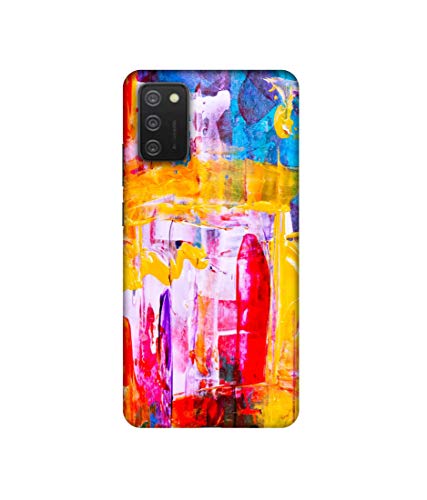 Image of Amazon Brand - Solimo Designer Multicolor Canvas Paint 3D Printed Hard Back Case Mobile Cover for Samsung Galaxy M02s / F02s