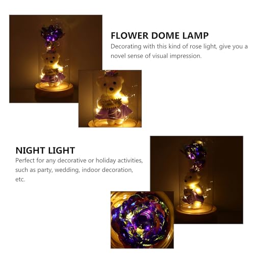 Lámpara decorativa con luz LED y cúpula de cristal para mesa 7