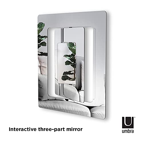 Umbra Echo Decorative Wall Mirror For Entryway, Rectangle, Clear #TOP5