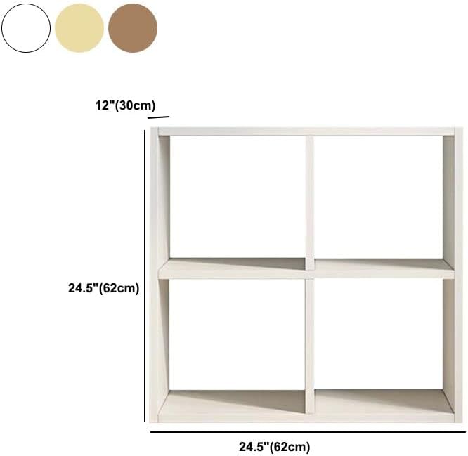 Miniatura 2 de CraftThink Organizador de almacenamiento en cubos, estantería de almacenamiento de 4 cubos, estante de madera, estantería de pie con estantes de 2