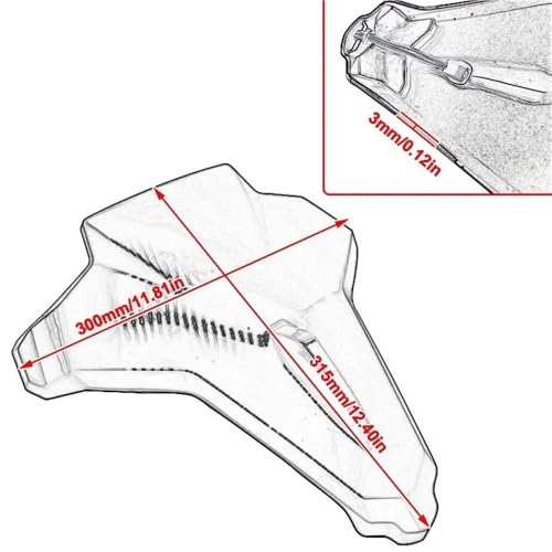 Couvercle de siège arrière moto profilé : capot aérodynamique rigide F900R