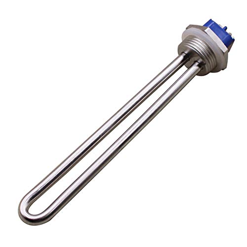 DERNORD 12V 150W Immersion Heater Submersible Water Heater Element Stainless Steel Heating Element with 1 Inch NPSM Flange
