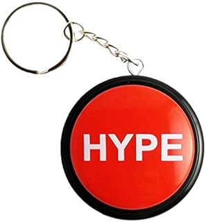 HYPE2Go: Keychain Hype Button | Hip Hop Air Horn Sound Effect Button (BATTERIES INCLUDED)