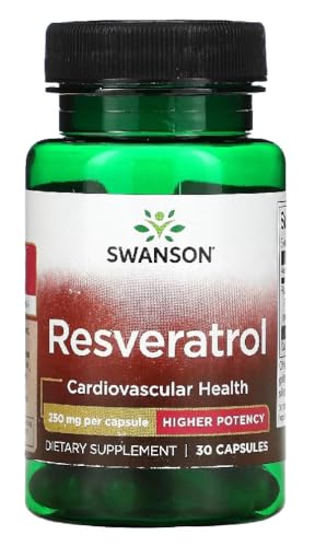 Swanson - RESVERATROL 250 mg | Apoyo Antioxidante Natural - 30 Cápsulas