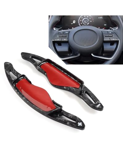 X psblty Volante Levas Cambio Extensión Palanca Cambios Para Volante Coche Para Hyundai Para Elantra Para Sonata Para Tucson Para Genesis G70(Forged Pattern)