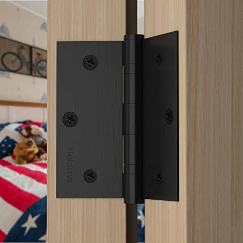3Pack #304Stainless Steel Black Ball Bearing Hinges Heavy Duty 304 Stainless Steel Door Hinges Matte Black 3.5 * 3.5 Inch Door Hinge Matte Black Door Hinges Interior Door Hinges With Squared Corner #TOP5