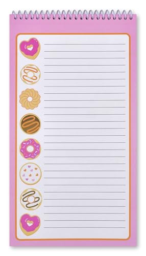 Image of iscream Fold and Send Girls Stationery Card Pad with Seals - Donut Love | 40 Pack, Cute Design, Spiral Bound, Large 10.5 inch x 5.75 inch Cards, Coordinating Sticker Sheets, Fold and Send, Summer Camp Ready