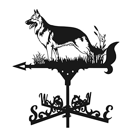 Pomurom Viento para Jardin, Retro Metal, Viento para Tejado, Indicador Dirección del Viento, Decorativo para Patio Jardín Cobertizo Tejado Cochera Granero