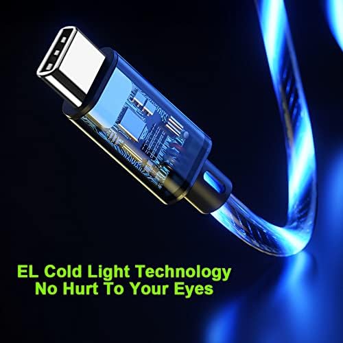 Image of USB A to C Android Data Cable, Blue Model Supports Fast Charging and high-Speed Data Transmission, Equipped with LED to Display Current, Compatible with All Type C devices-39 inches Blue