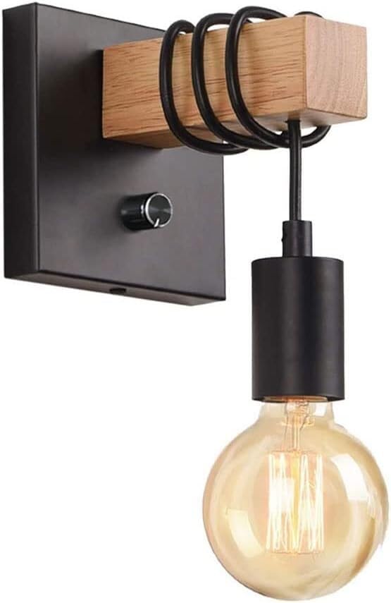Applique murale industrielle avec variateur d'intensité lumineuse pour le salon
