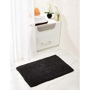 Amazon Brand - Solimo Premium Anti Slip Microfibre Bathmat - 80cm x 50cm, Steel Grey