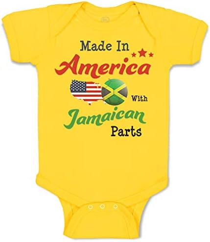 Custom Baby Bodysuit Made in America with Jamaican Parts Boy & Girl Clothes