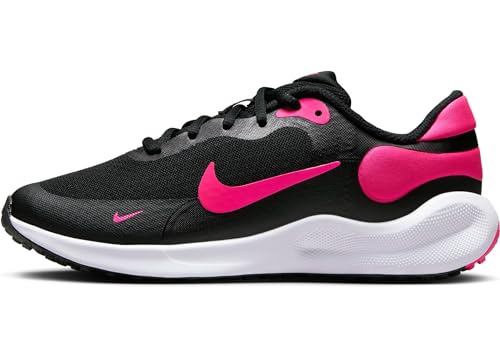 Nike Unisex Kinder Revolution 7 (Gs) Sneaker, Black Hyper Pink WHI, 35 EU
