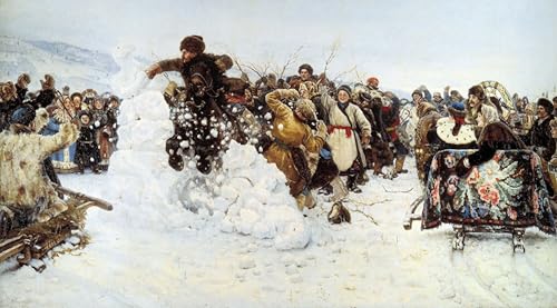 Impression sur toile de Vasily Surikov, une œuvre d'art abstraite de haute qualité en 60x90cm.