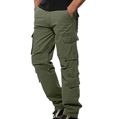 Pantalon de randonnée homme en coton uni taille moyenne