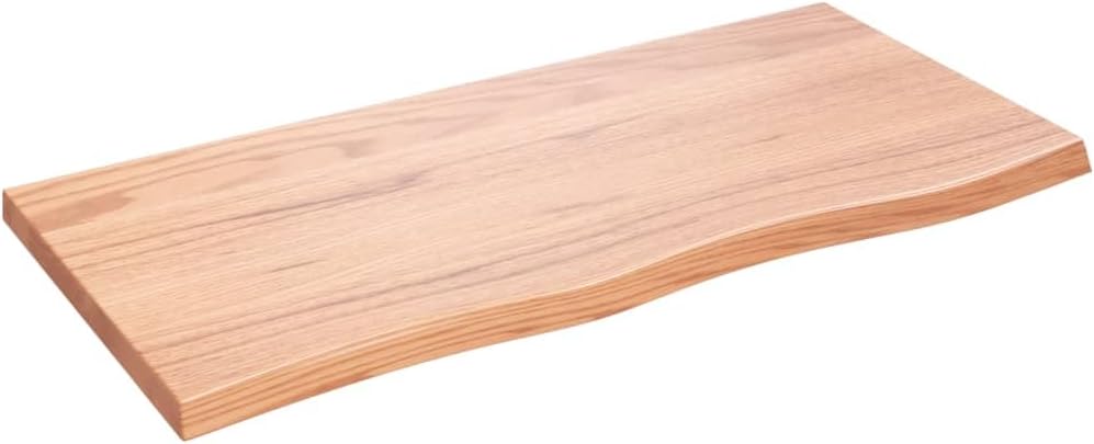 Badezimmer-Trese braun 100 x 50 x 2-4 cm behandeltes Holz Ersatz-Tischplatte Theke f r Badezimmer