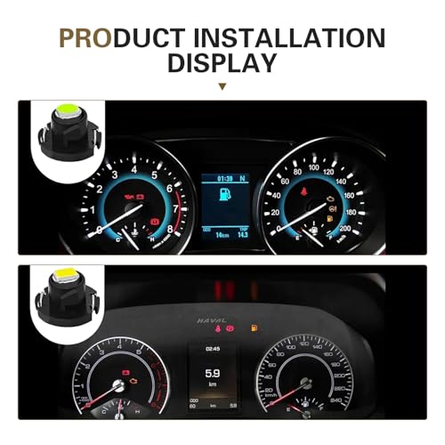 10 LED T4.2 para tablero de auto, luz blanca miniatura 6