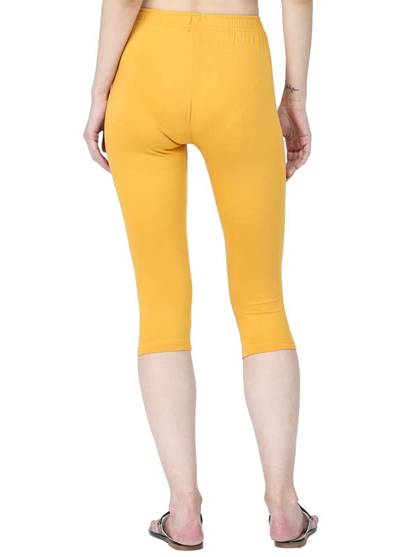 Image of Robinbosky Premium Stretchable Cotton Capri Legging for Women | Suitable for Formal wear & Casual wear | High-End Elastic Makes. The Leggings Squat Proof and Durable for Travel, Yoga, & Workout.