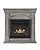 Comfort Glow Dual Fuel Ventless Gas Fireplace with Mantle The Halifax, Adjustable Thermostat, Natural Gas or Liquid Propane, 26,000 BTU, Heats 950 sq ft - Pewter Oak Finish Gas Fireplace