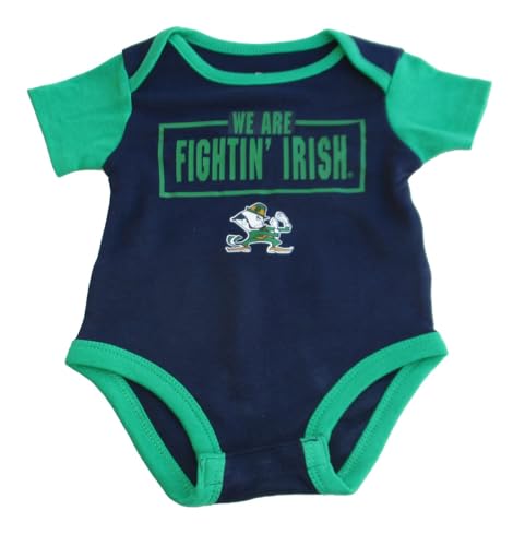 VF Notre Dame Fighting Irish We Are Fightin' Irish One Piece Creeper Bodysuit - Navy (Navy, 18 Months)