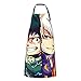 Delantal japonés clásico anime acuarela Deku x Todoroki terproof delantal ajustable correa de hombro delantales cocina BBQ adulto artista bolsillo delantales