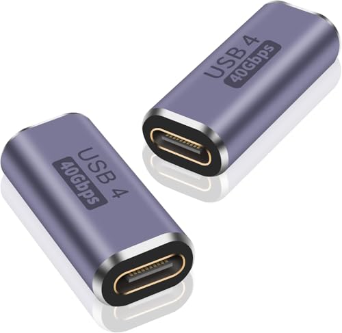 Image of FEDUS ION Pack of 2, USB C Female to Female Adapter, 40Gbps Data, 100W PD Fast Charge, 8K@60Hz Video, Thunderbolt 4 Type C Coupler Extension for iPhone 17 /16 /15, S26 /25 /24, iPad, Laptop Tablet, Phone