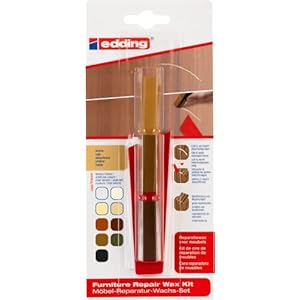edding 8901 reparatieset voor meubels – eikenhout – voor het opvullen en repareren van krassen en gaten bij meubels en op andere houten oppervlakken