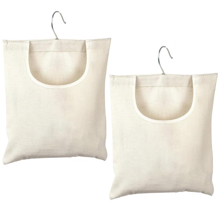 Tulov Pack of 2 Clothespin Bags, 32 x 27 cm Clothes Peg Bag, Holds 100 Clothespins