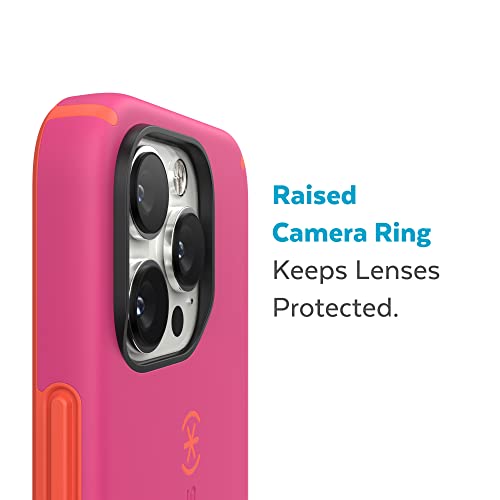 Speck iPhone 14 Pro Max Case - Slim, Drop Protection, Scratch Resistant, Soft Touch, Dual Layer, Digital Pink/Energy Red CandyShell Pro - image 4