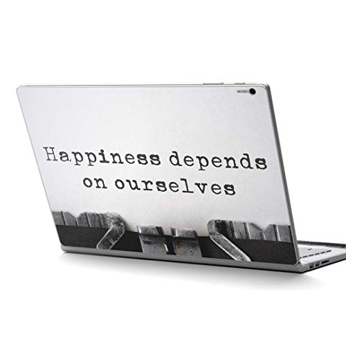 igsticker Surface Book / Book2 / Book3 13.5inch ブック2 専用 スキンシール サーフェス ブック2 カバー ケース フィルム ステッカー アクセサリー 保護 009532 英語 文字 白 黒
