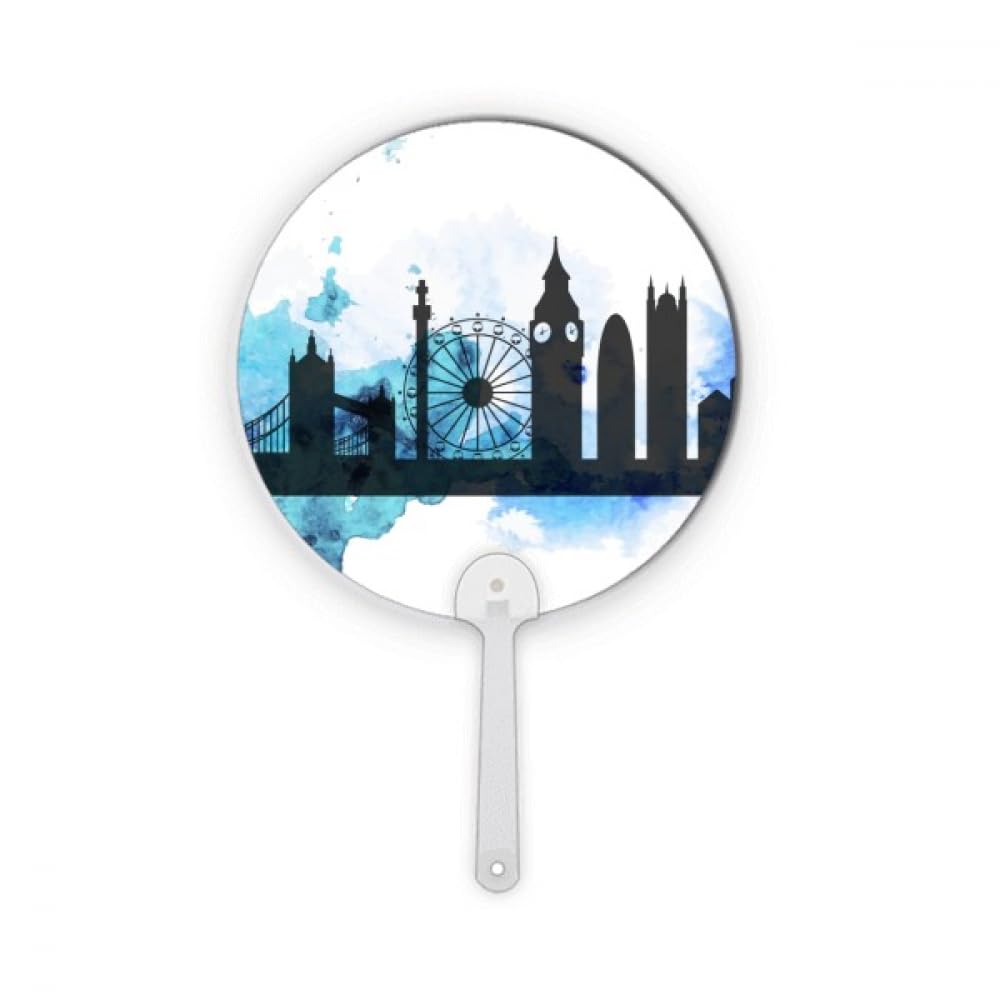 Éventail rond en plastique Londres, idée cadeau souvenir originale et utile