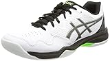 Asics, Training, Running ASICS Herren Gel-Dedicate 7 Indoor Tennis Shoe, White/Gunmetal, 44.5 EU