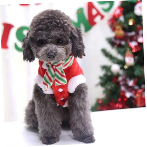 Disfraz Navideño para Perro XS Rojo con Bufanda miniatura 4