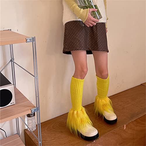 Jambières Tricotées Femme - Noir & Blanc - Taille Unique - Confortables Et Élastiques