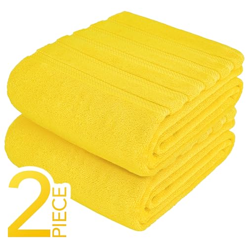 Image of American Soft Linen 100% Cotton Luxury Turkish Towels, 2PC 35x70 Bath Sheet | Soft Absorbent Quick Dry OEKO Tex Standard 100 Certificated Durable Machine Washable Breathable Premium Hotel Quality
