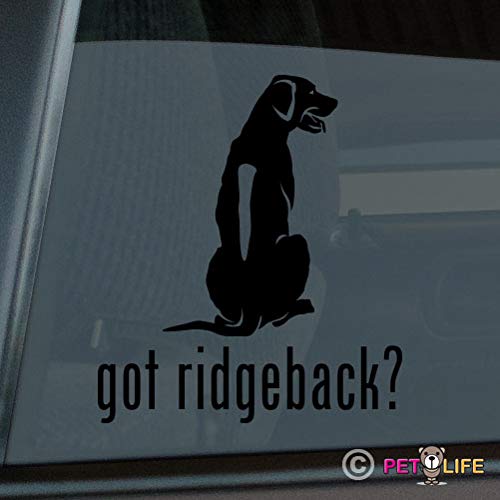 Mister Petlife Got Rhodesian Ridgeback Sticker Vinyl Auto Window Park v2 Scottie Black 9.50" x 10.92"