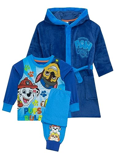 Paw Patrol Set De Bata Y Pijama Marshall, Rubble, Chase Pijama Y...