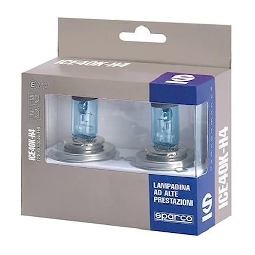 Sparco S02061ICEK4002 Ice40K-Lampadine H4 55/12 V 60 W, 2 Pz