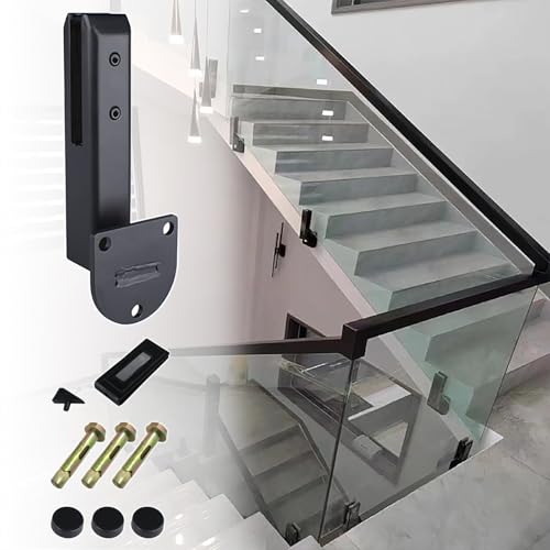 Morsetto in vetro resistente in acciaio inox per ringhiere di recinzioni da piscina, spessore vetro 8-13 mm, include perni di sicurezza e rondelle in gomma